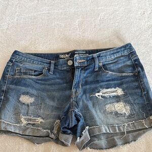 Mossimo Supply Co. Distressed Blue Jean Shorts